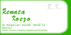 renata koczo business card